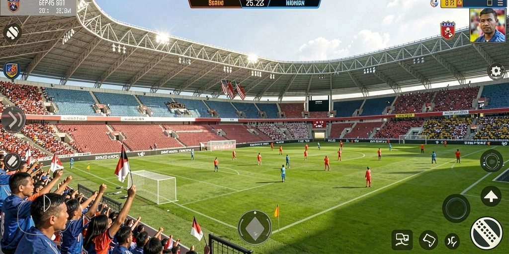Menampilkan interaksi sosial dalam komunitas game.